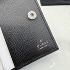 Gucci Black Denim & Leather Zip Wallet
