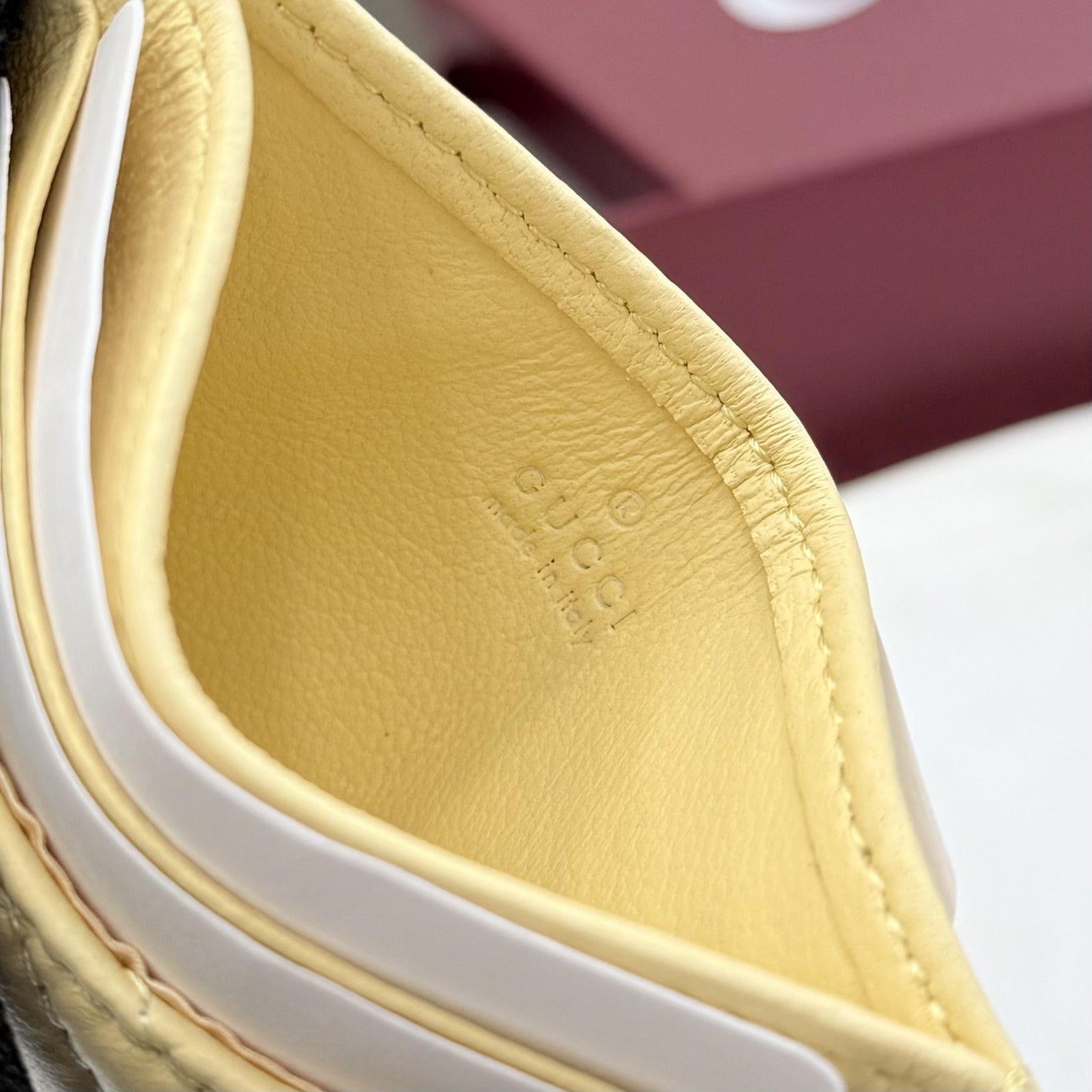 Gucci Yellow GG Marmont Card Holder