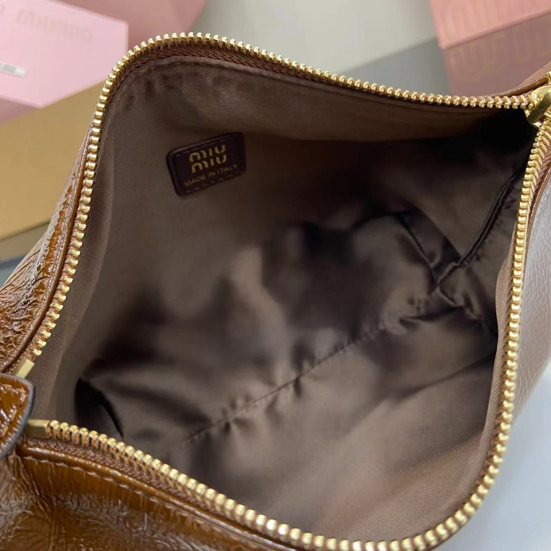 Miu Miu Patent Leather Logo Handbag