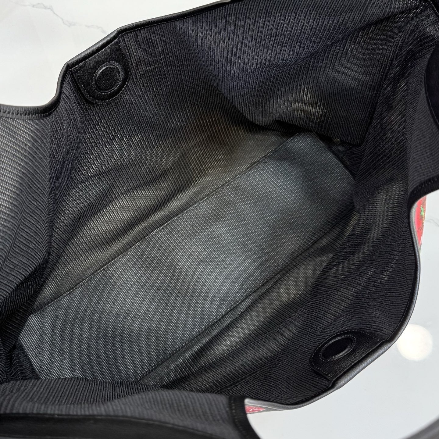 Gucci Black Leather Double G Tote Bag