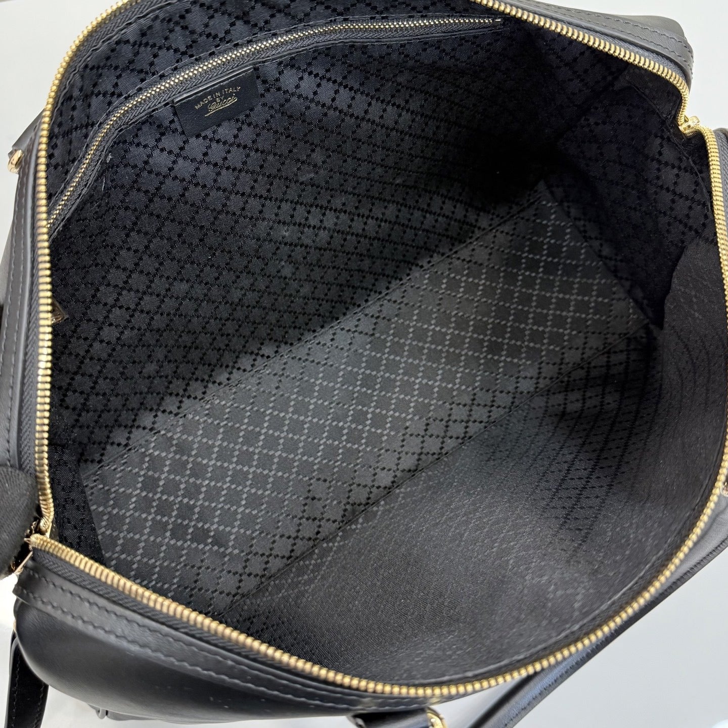Gucci Black Leather & Canvas Horsebit Handbag