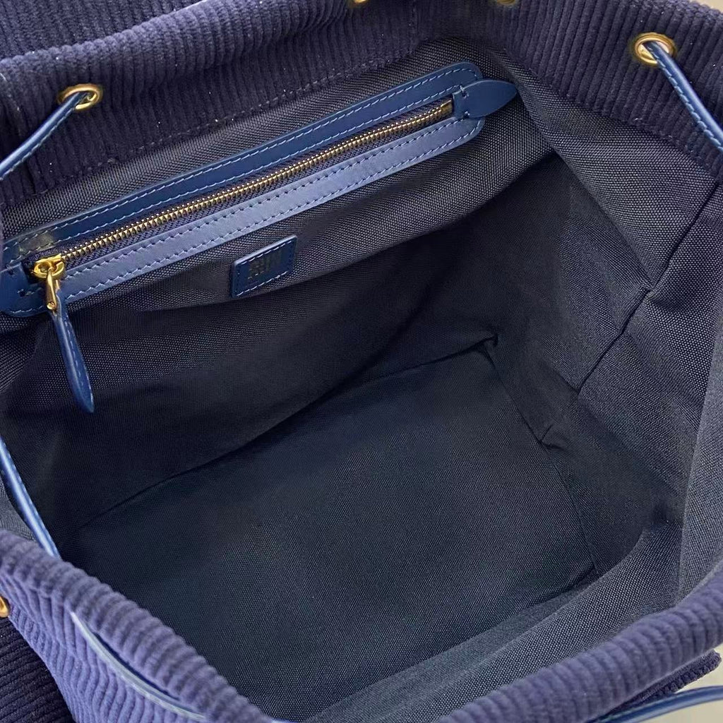 Miu Miu Corduroy & Calfskin Leather Backpack