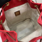 Miu Miu Brown Canvas & Calfskin Leather Backpack