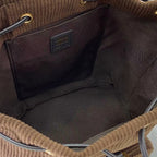 Gucci Corduroy & Calfskin Leather Backpack