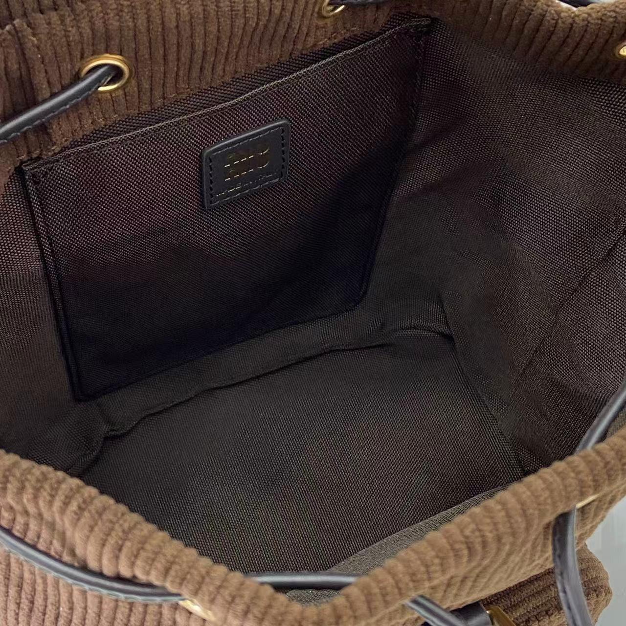 Gucci Corduroy & Calfskin Leather Backpack
