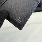 Gucci Canvas & Leather Logo Card Holder