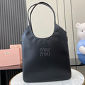 Miu Miu Leather Letter-Motif Tote Bag