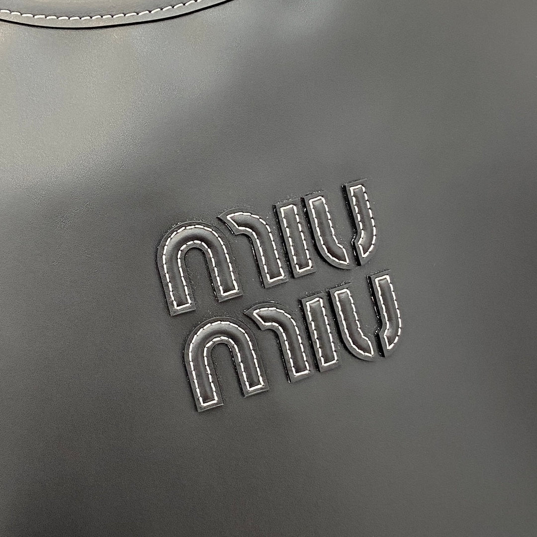 Miu Miu Leather Letter-Motif Tote Bag