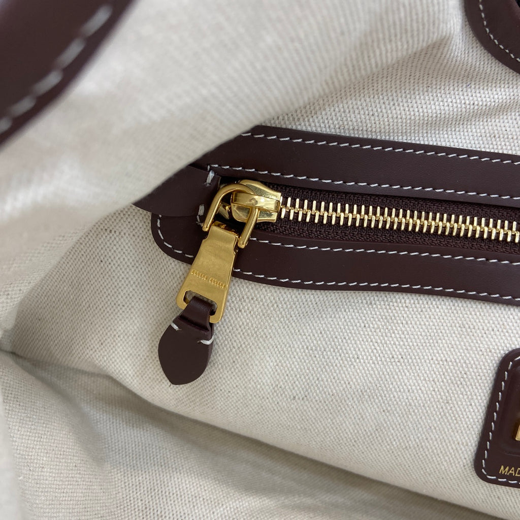 Miu Miu Red Leather Letter-Motif Tote Bag