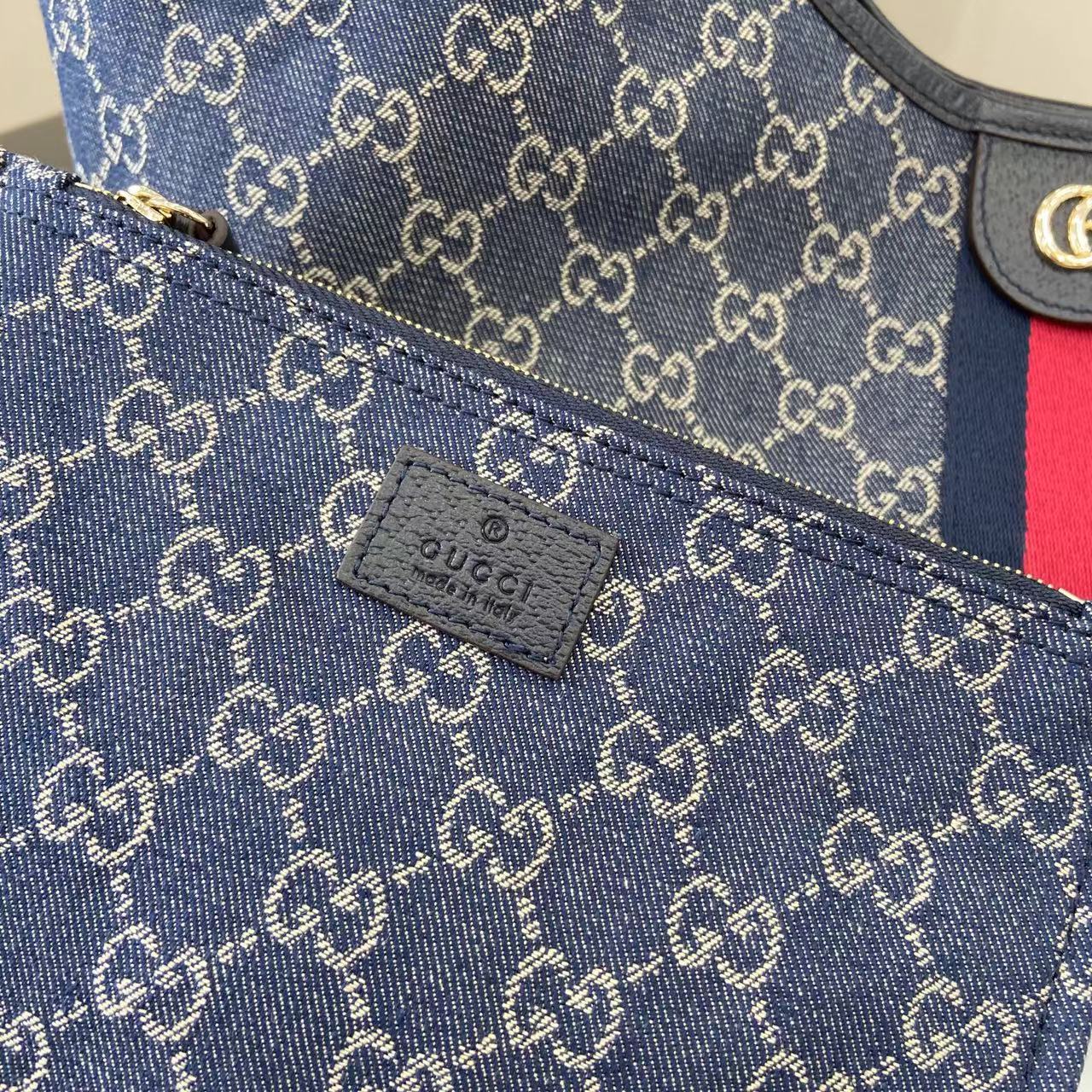 Gucci White Double G Tote Bag