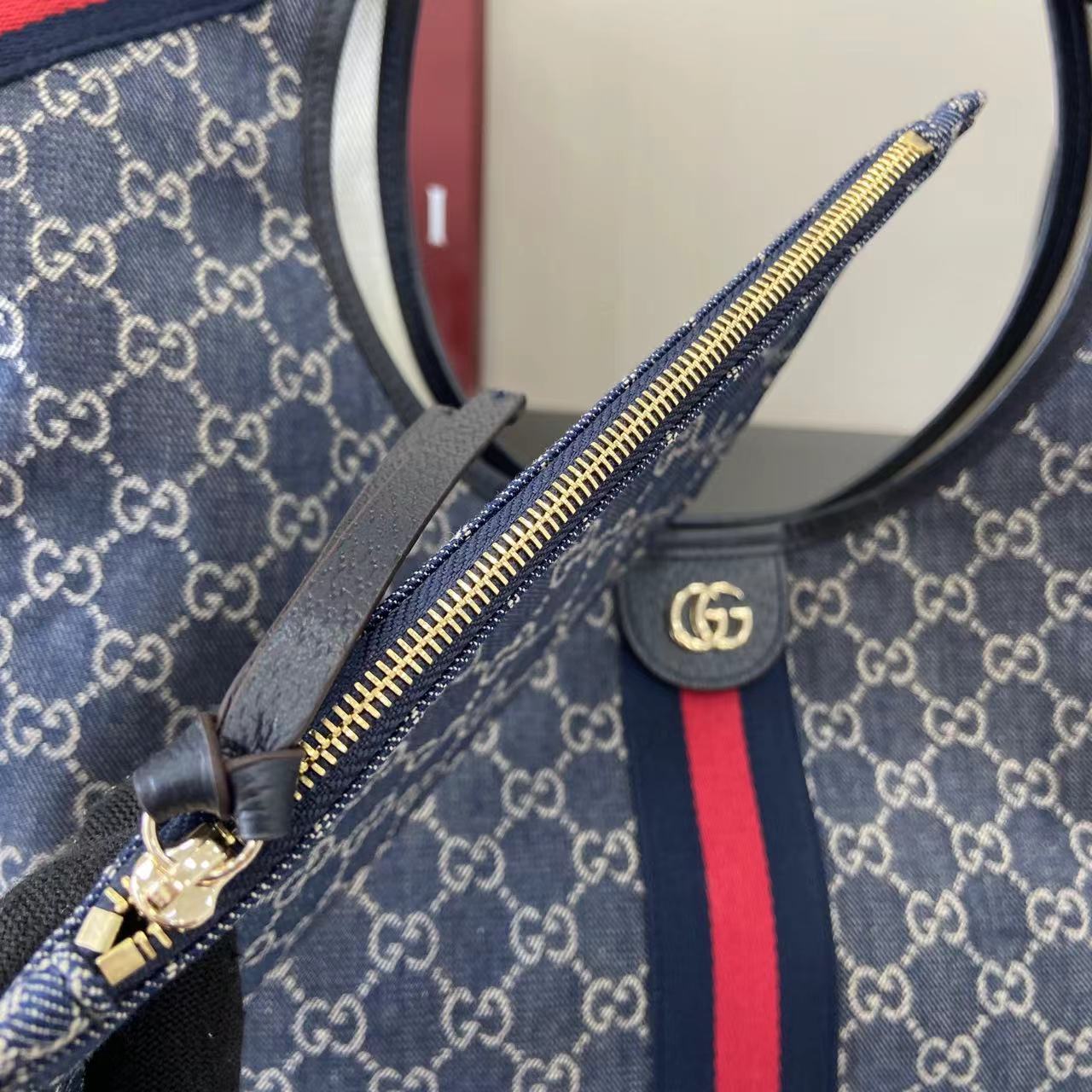 Gucci White Double G Tote Bag