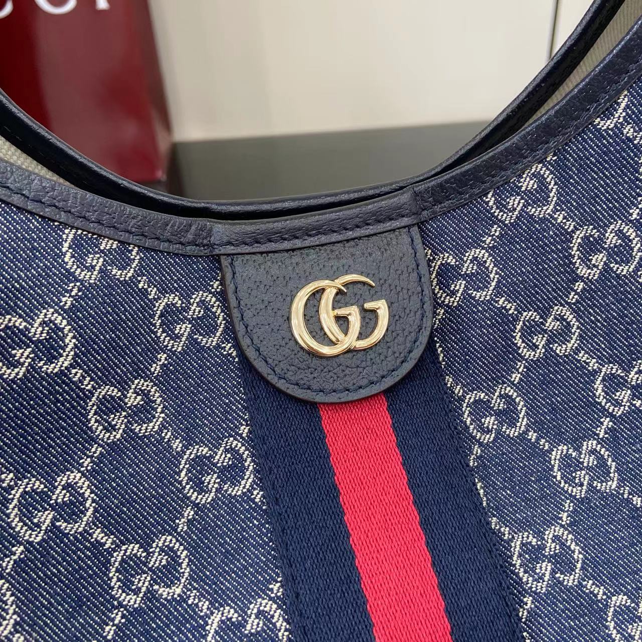 Gucci White Double G Tote Bag