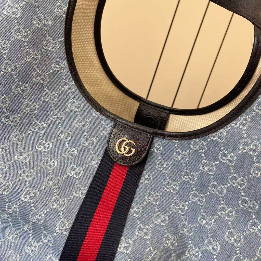 Gucci Light Blue Double G Tote Bag