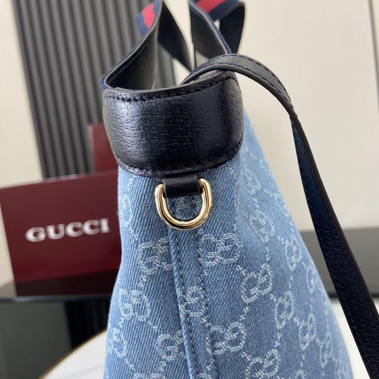 Gucci Light Blue Double G Tote Bag