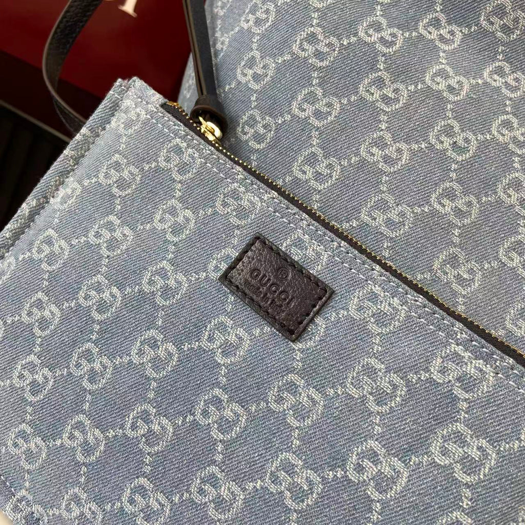 Gucci Light Blue Double G Tote Bag