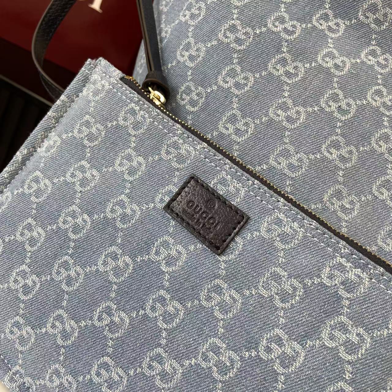 Gucci Light Blue Double G Tote Bag
