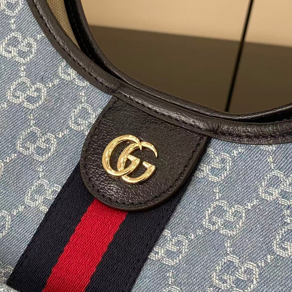 Gucci Light Blue Double G Tote Bag