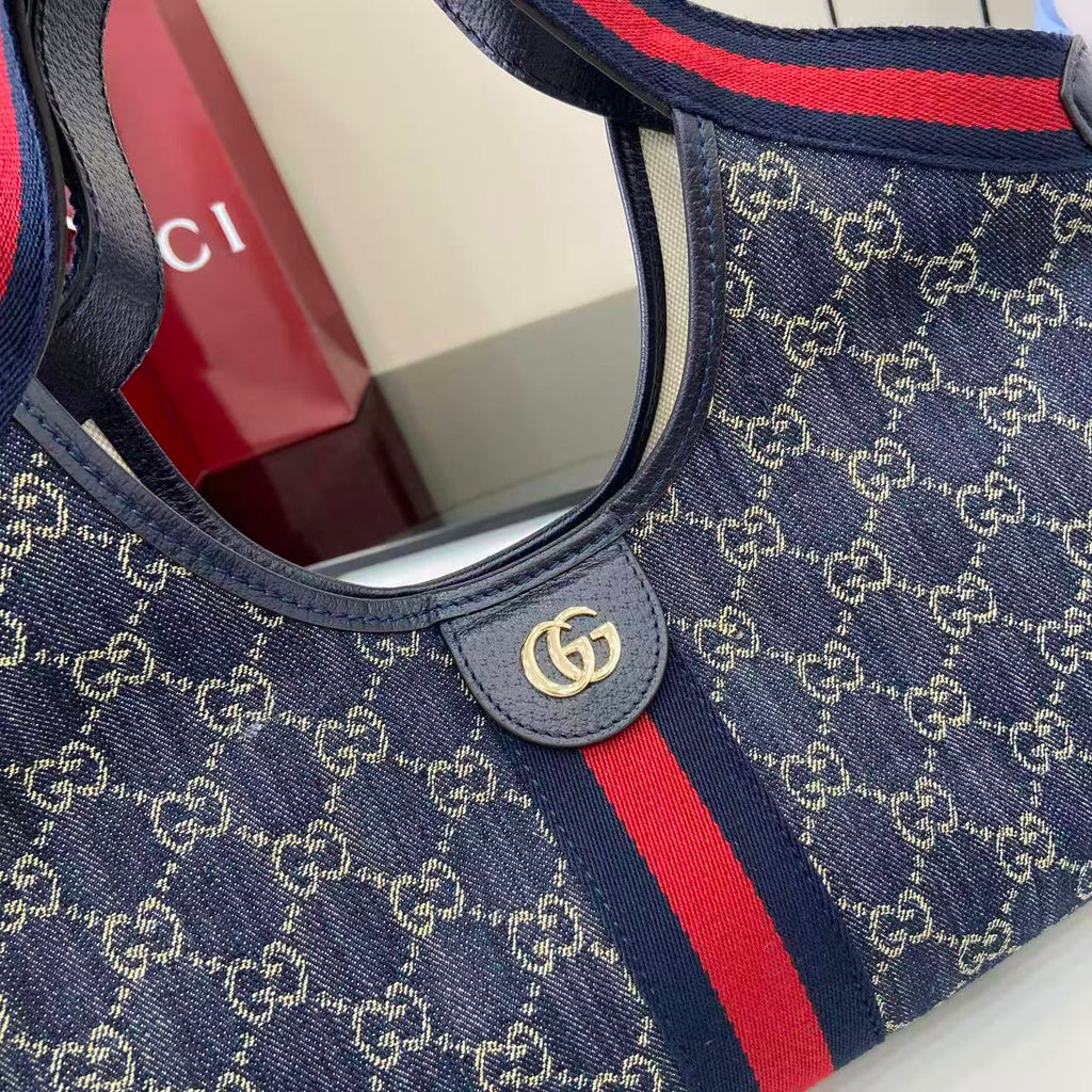 Gucci White Leather Double G Tote Bag