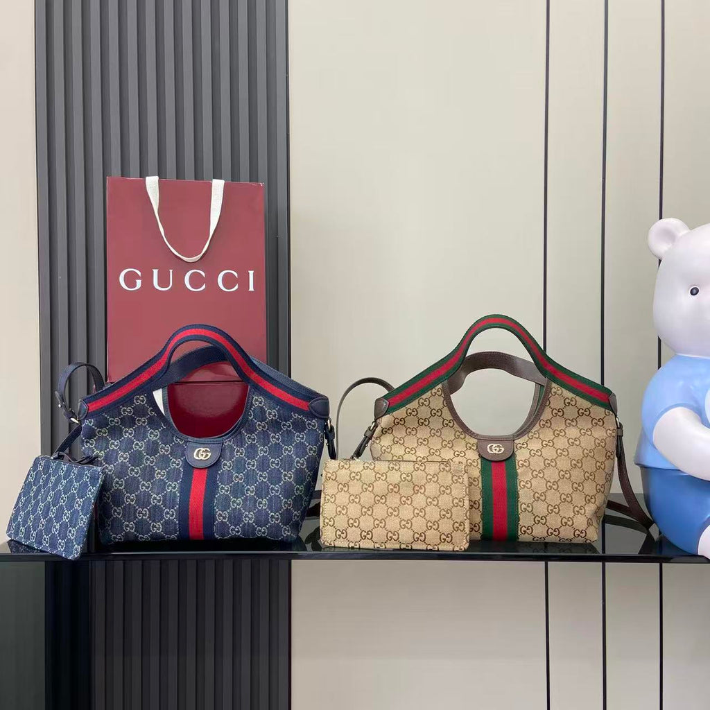 Gucci White Double G Tote Bag