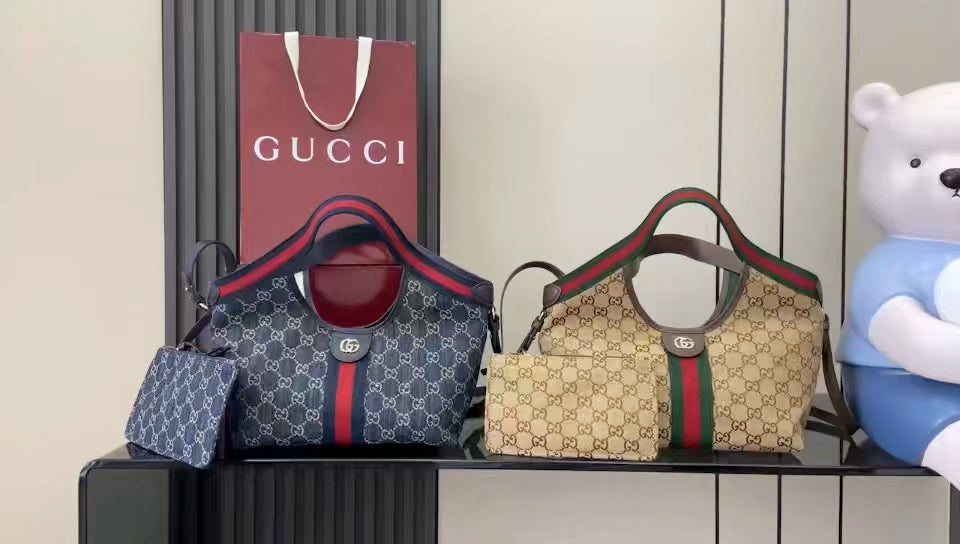 Gucci White Double G Tote Bag