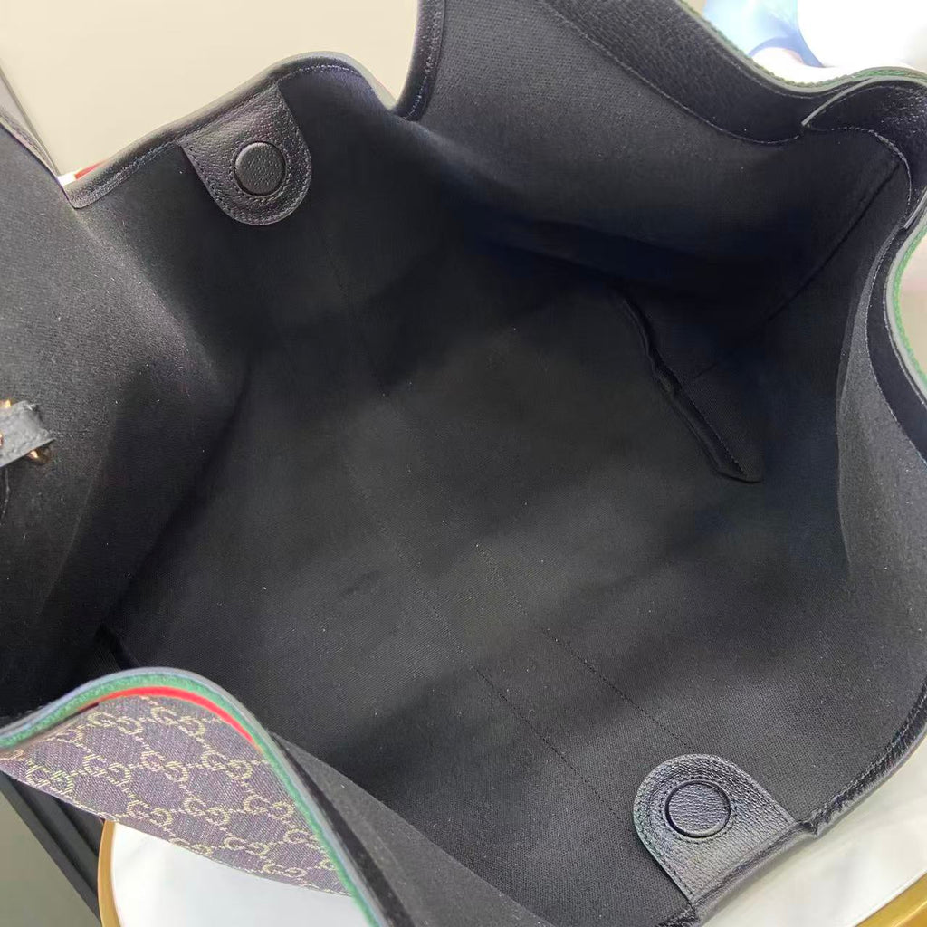 Gucci Black Canvas Double G Clutch