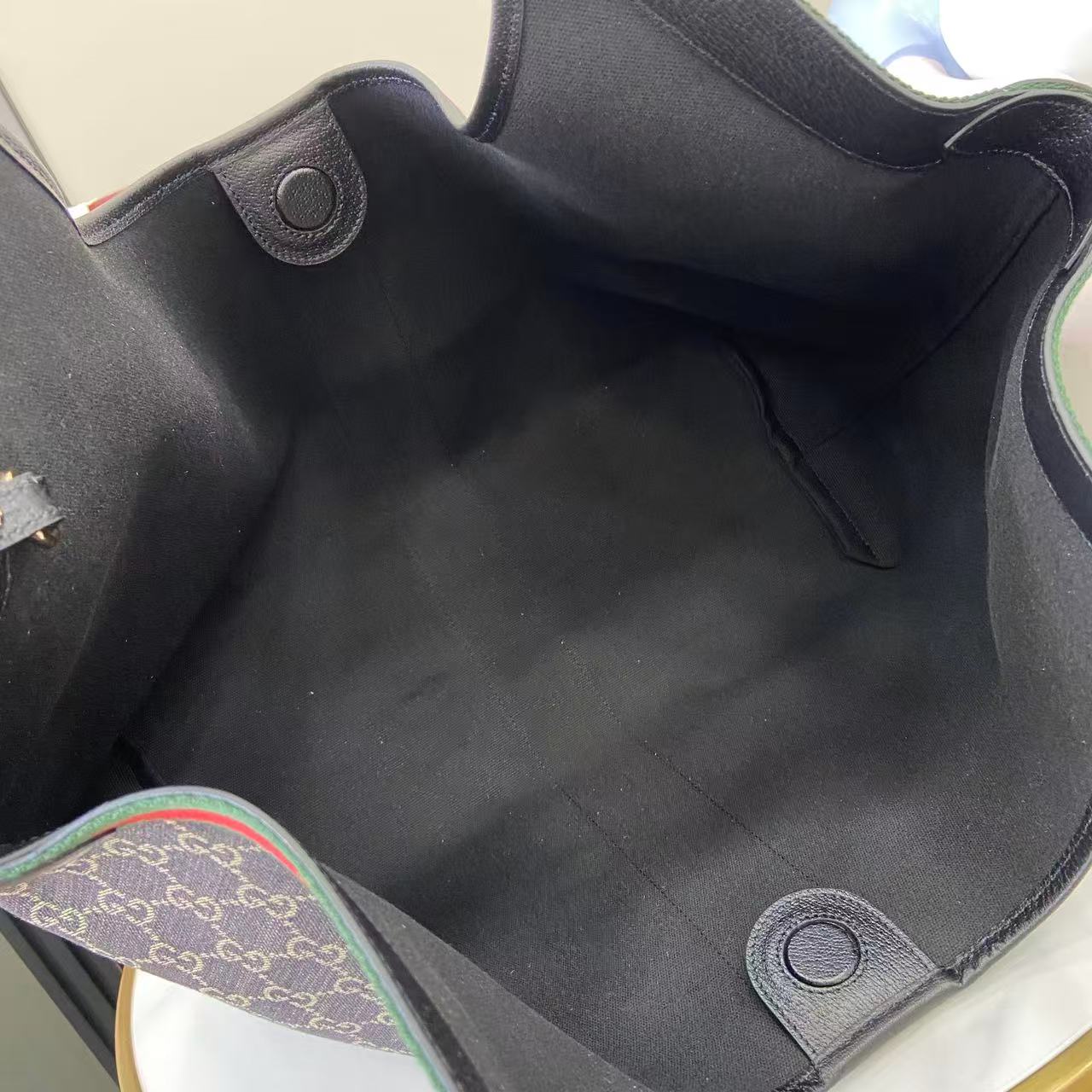 Gucci Black Canvas Double G Clutch