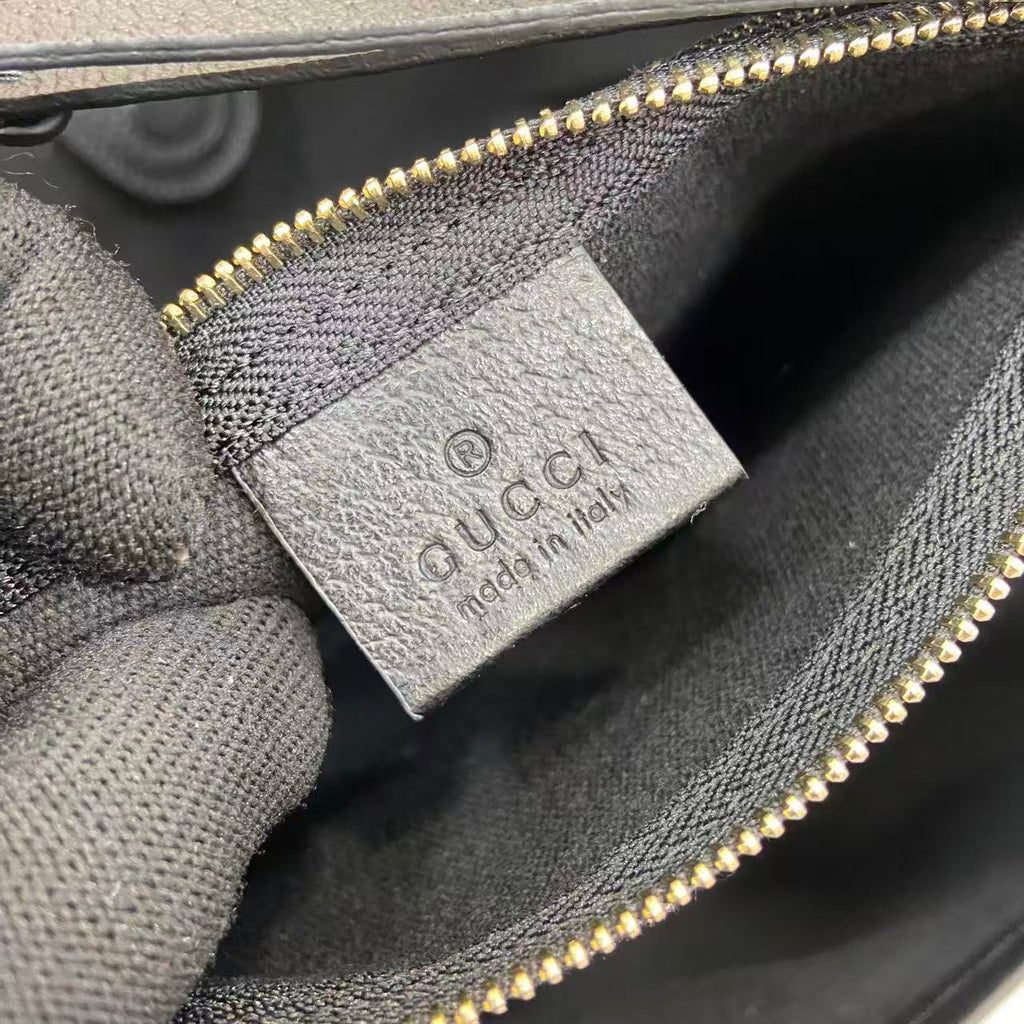 Gucci Black Canvas Double G Clutch