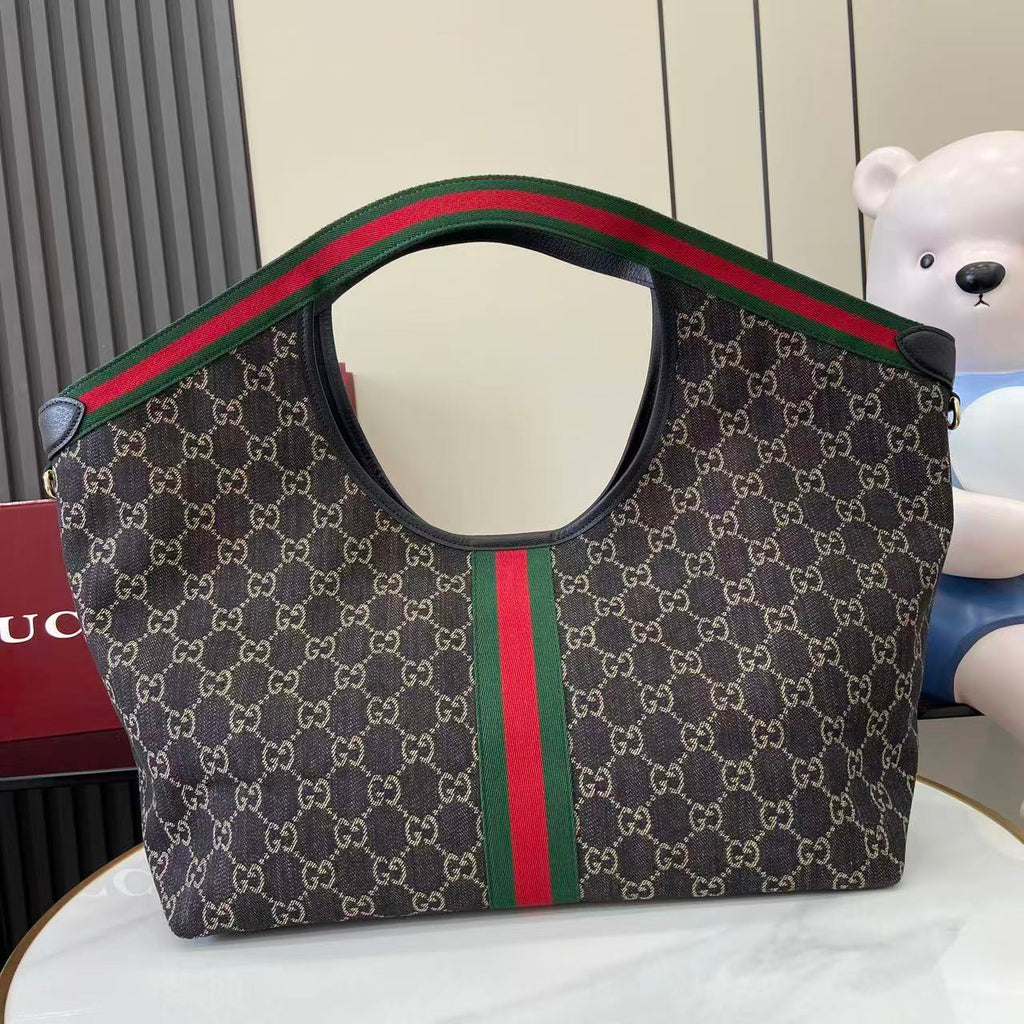 Gucci Black Canvas Double G Clutch