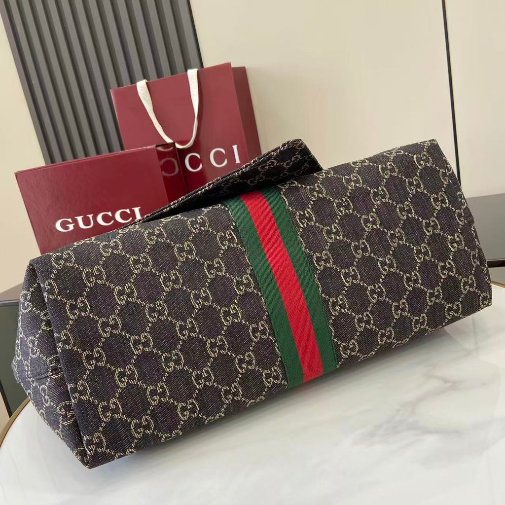 Gucci Black Canvas Double G Clutch
