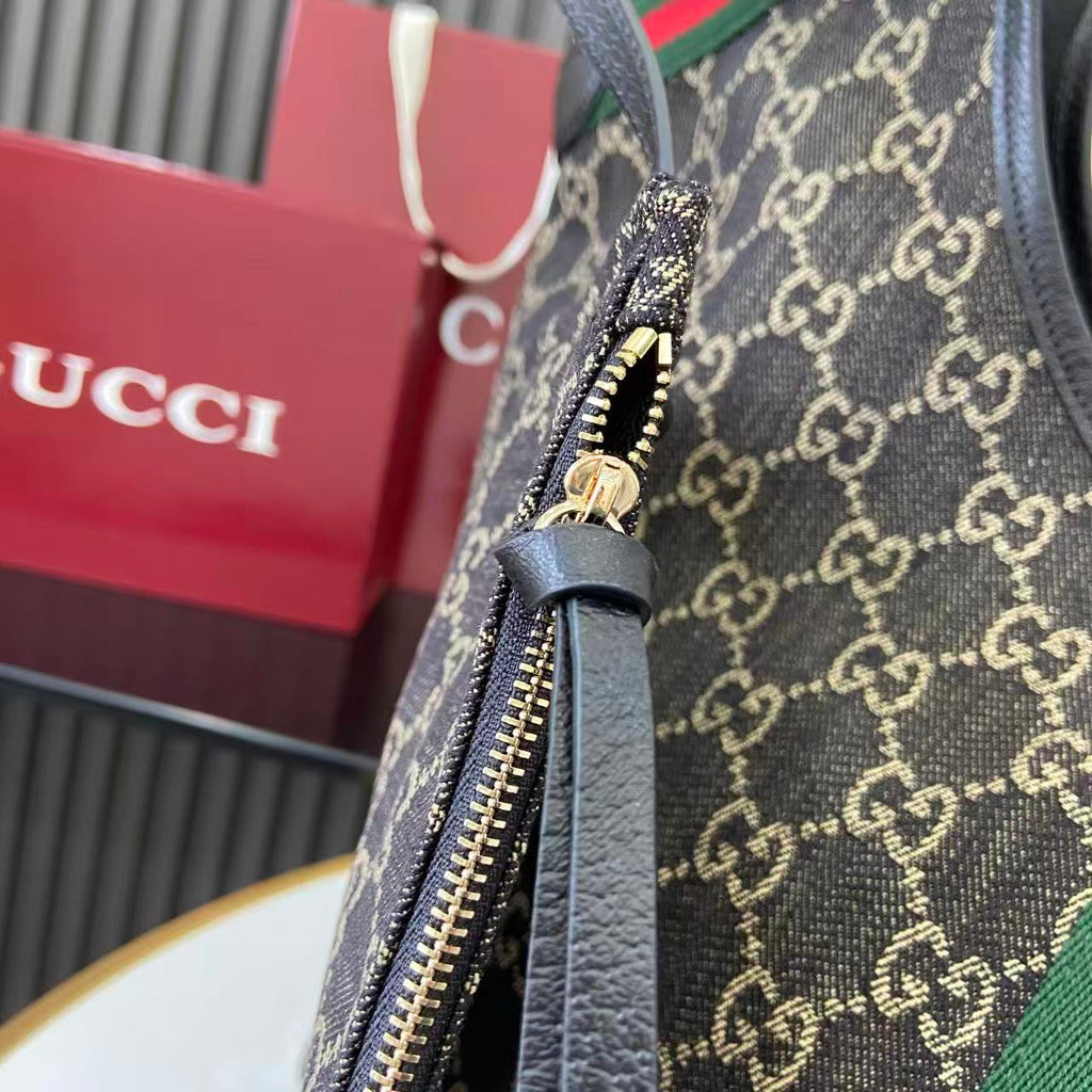 Gucci Black Canvas Double G Clutch
