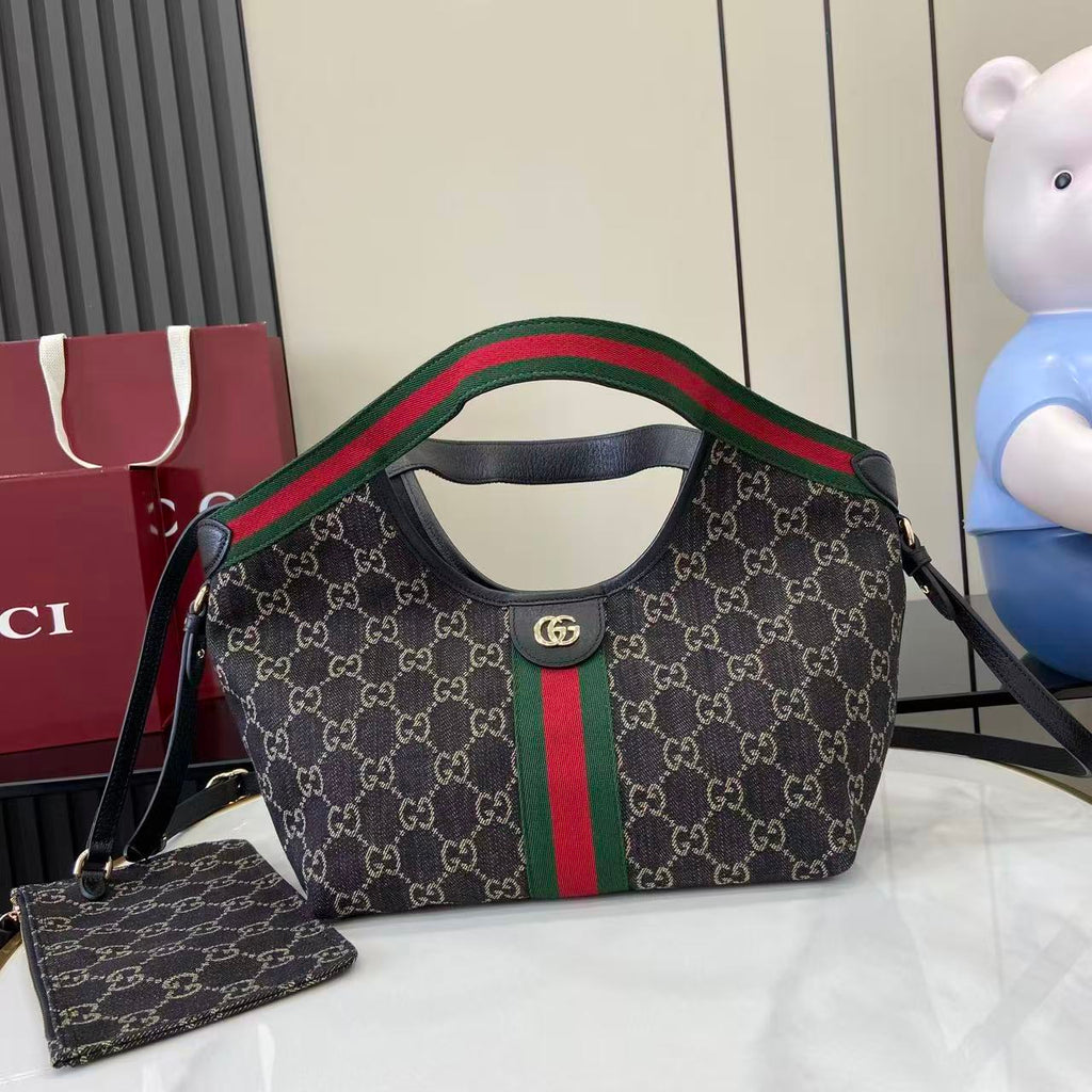 Gucci Black Double G Tote Bag