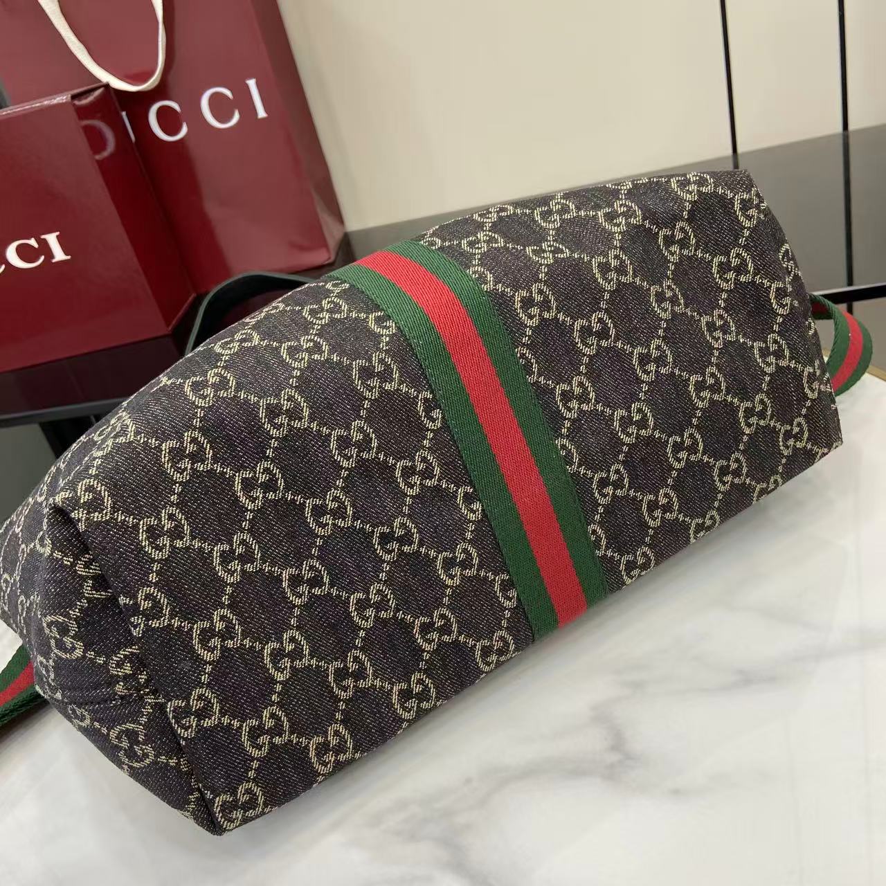 Gucci Black Double G Tote Bag