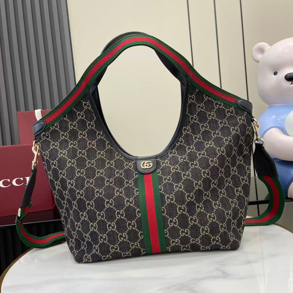 Gucci Black Double G Tote Bag