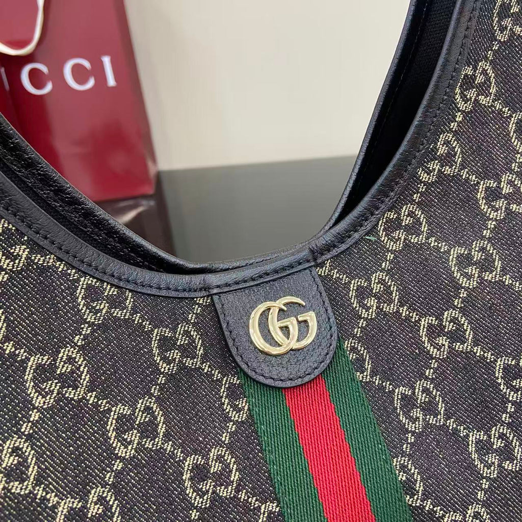 Gucci Black Double G Tote Bag
