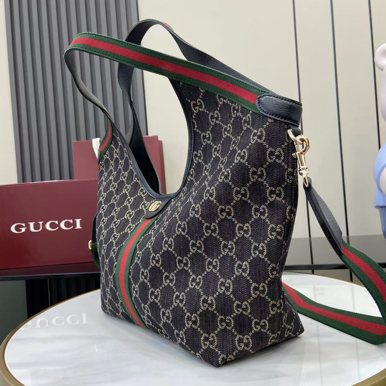 Gucci Black Double G Tote Bag