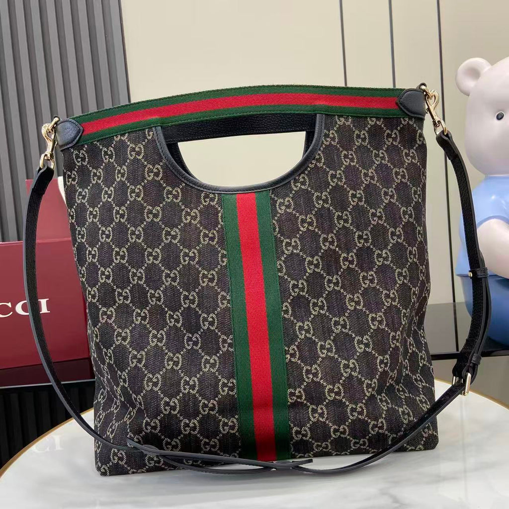 Gucci Black Leather Double G Clutch
