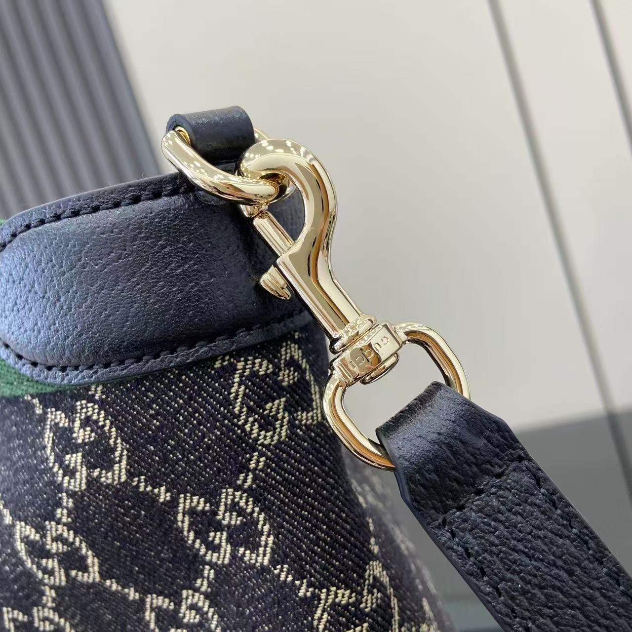 Gucci Black Leather Double G Clutch