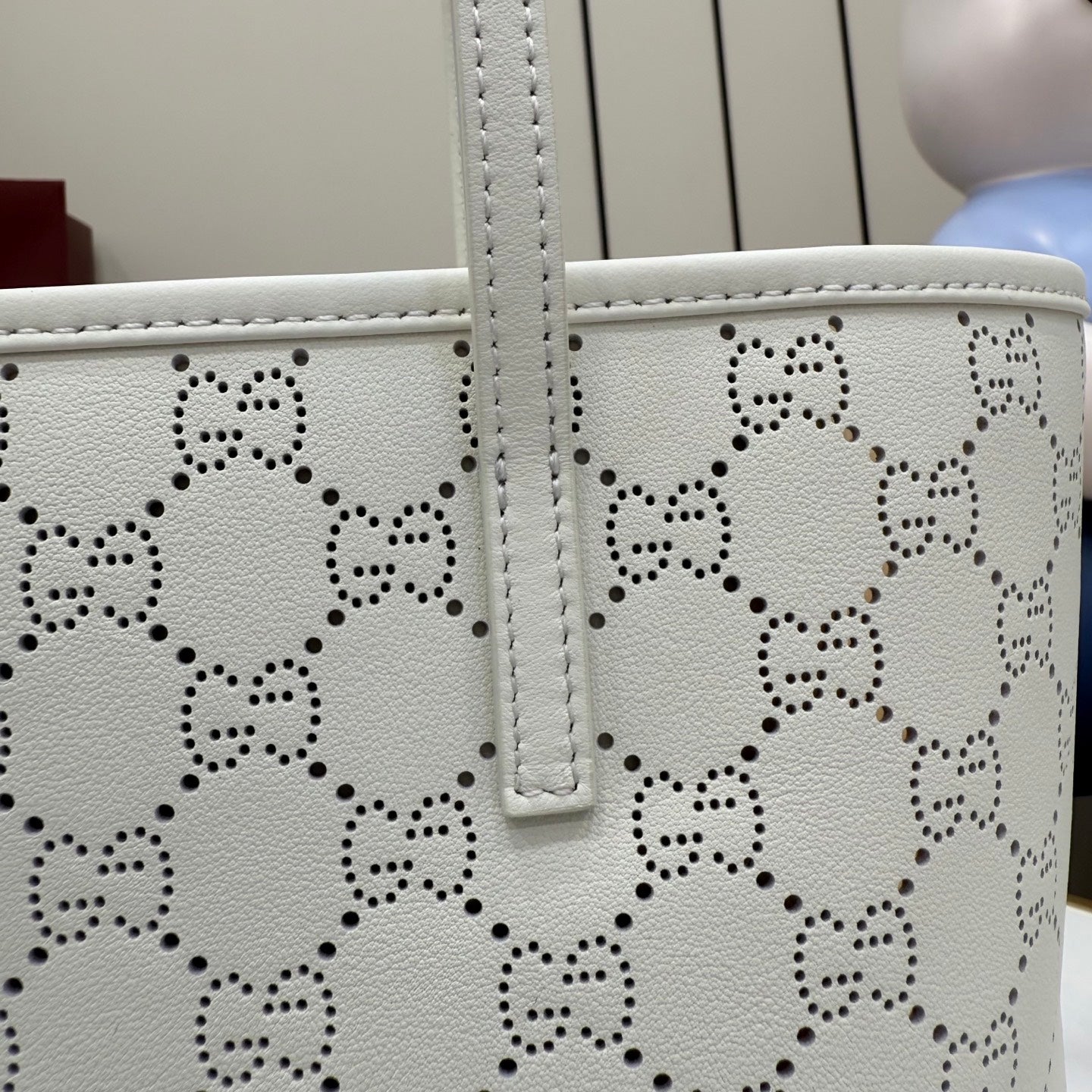 Gucci GG Marmont White Leather Tote Bag