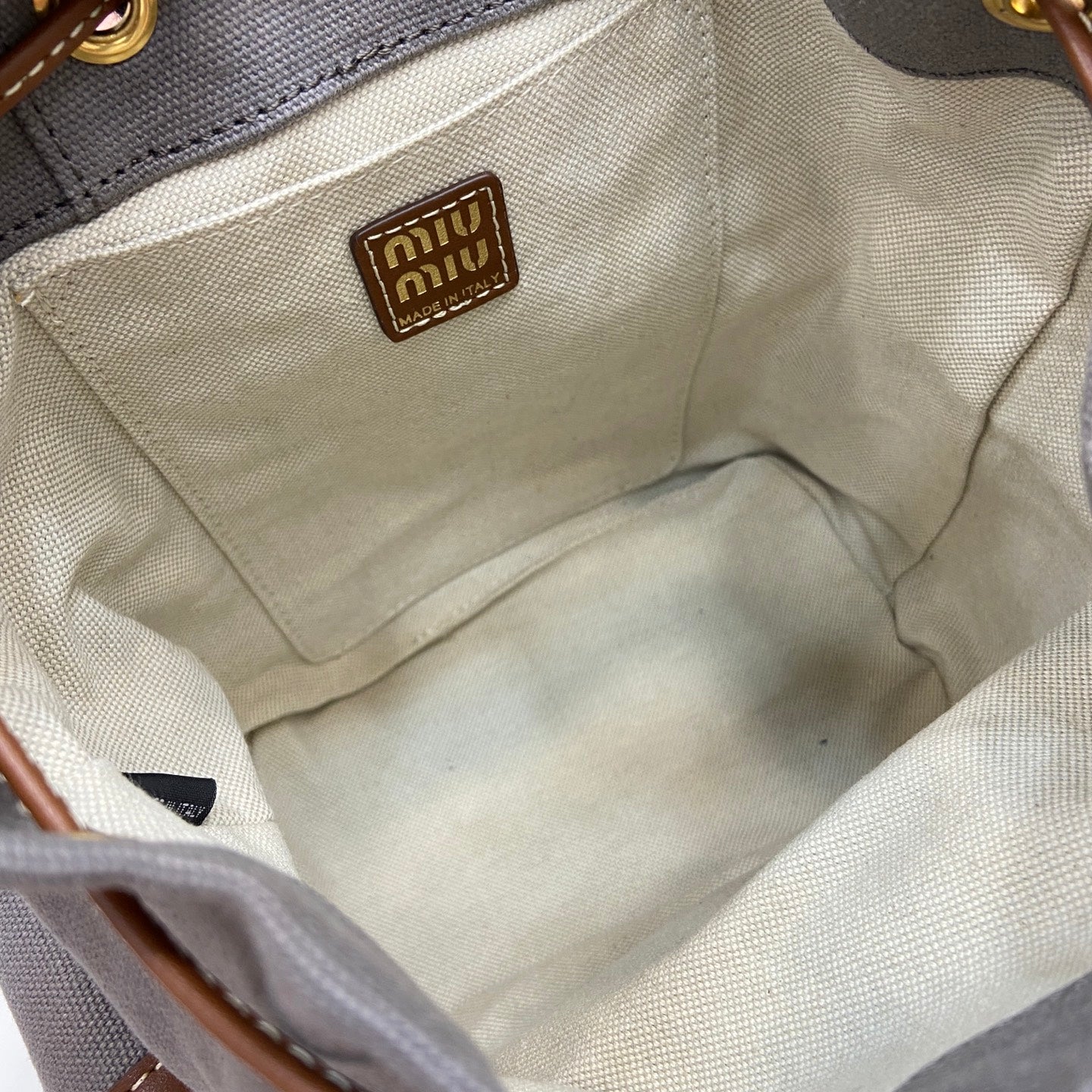 Brown Linen Backpack