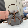 Brown Linen Backpack