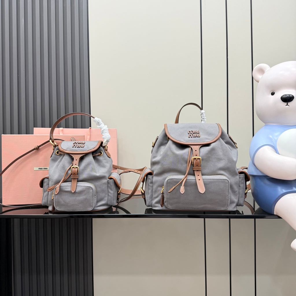 Brown Lambskin Leather Vintage-Finish Backpack