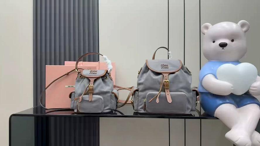 Brown Lambskin Leather Vintage-Finish Backpack