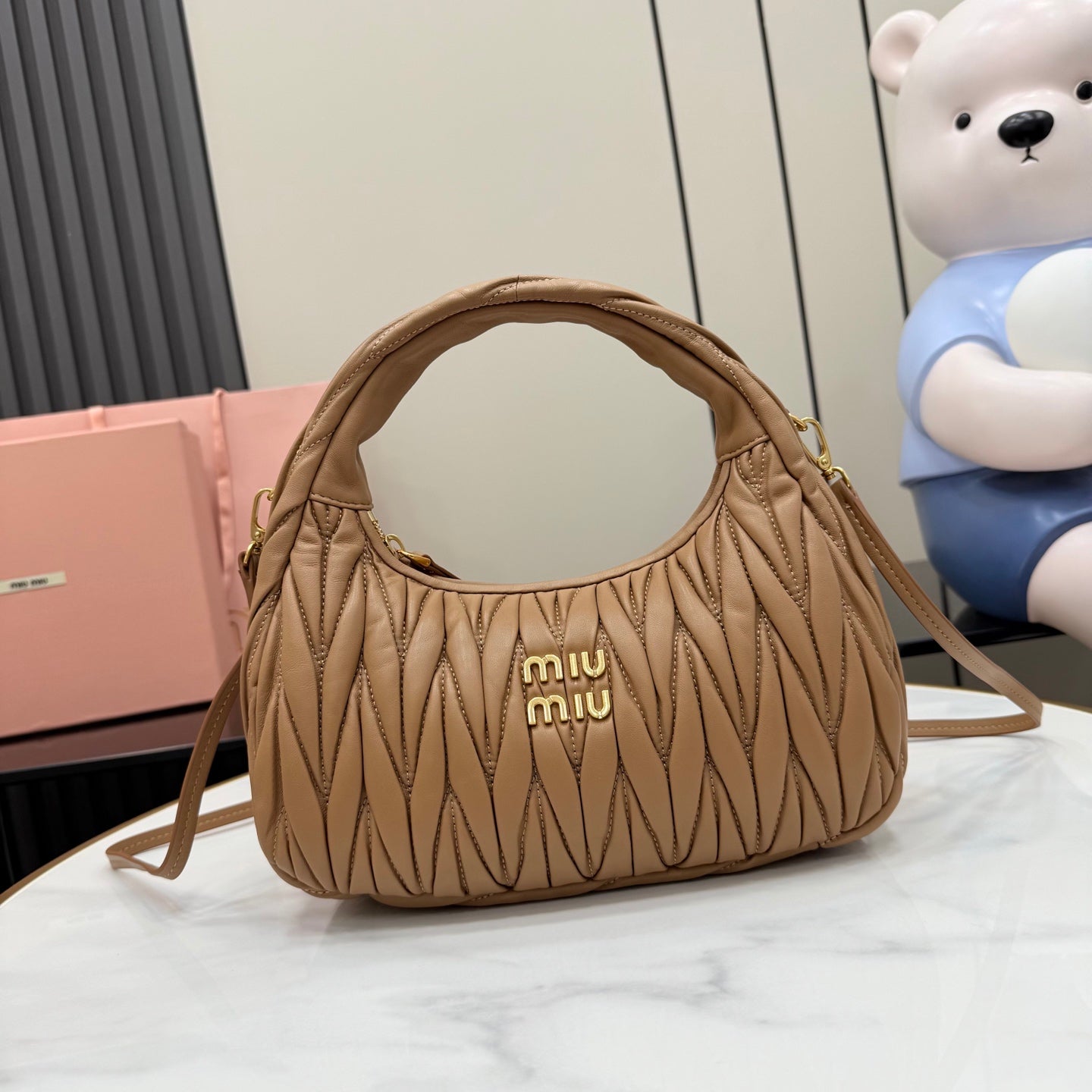 Brown Lambskin Leather Bag