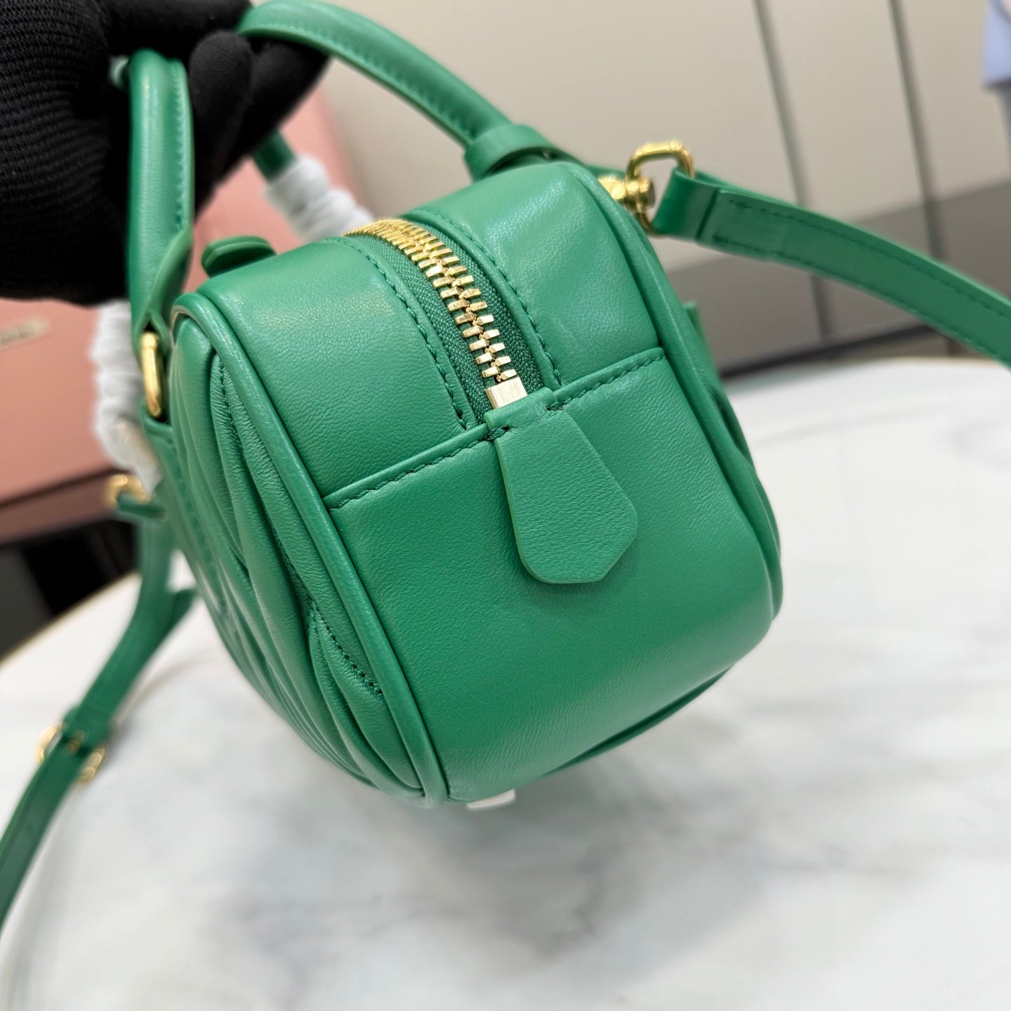 Brown Lambskin Leather Bag