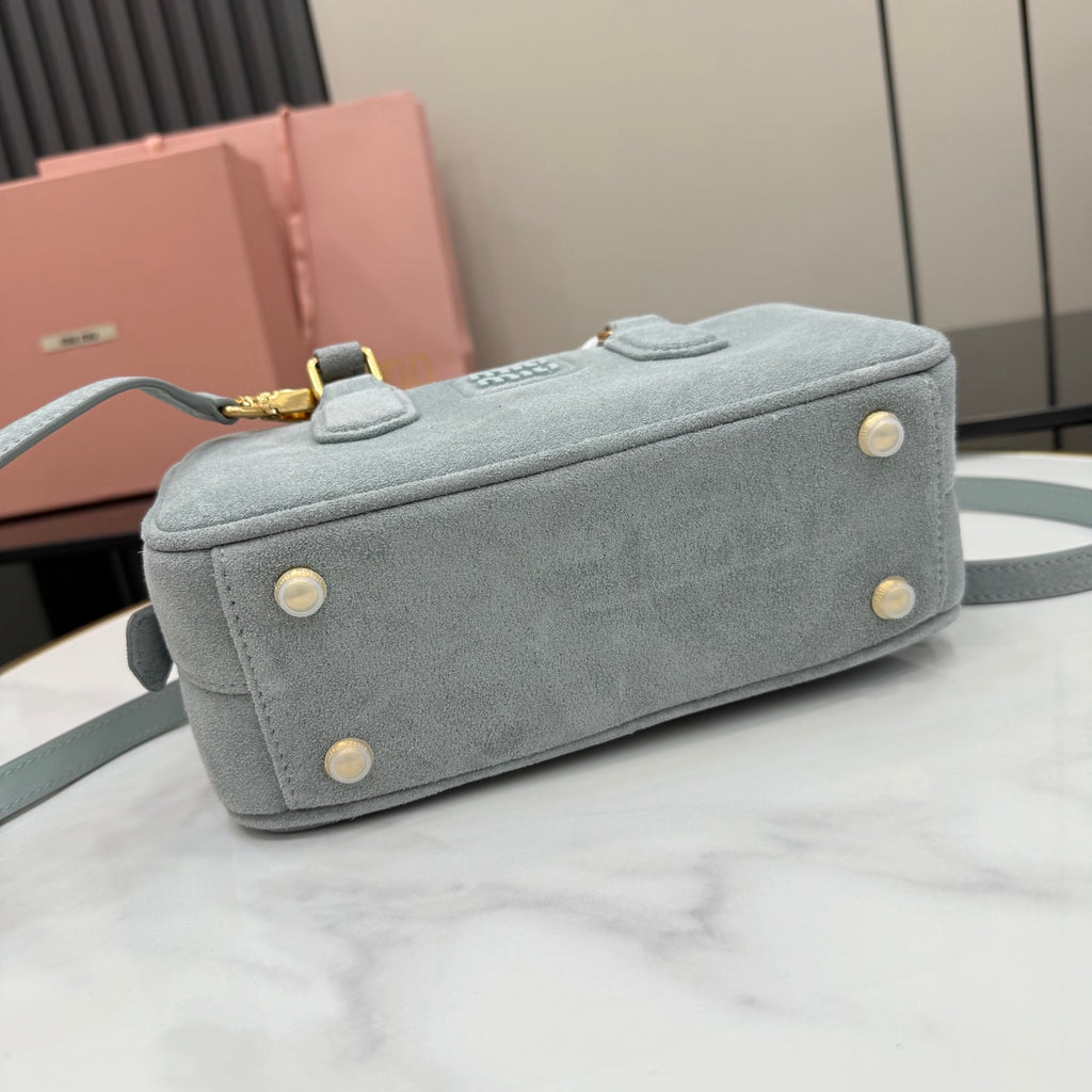 Lambskin Leather Letter-Motif Crossbody Bag