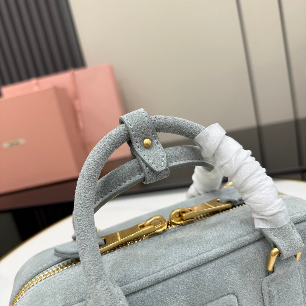 Lambskin Leather Letter-Motif Crossbody Bag