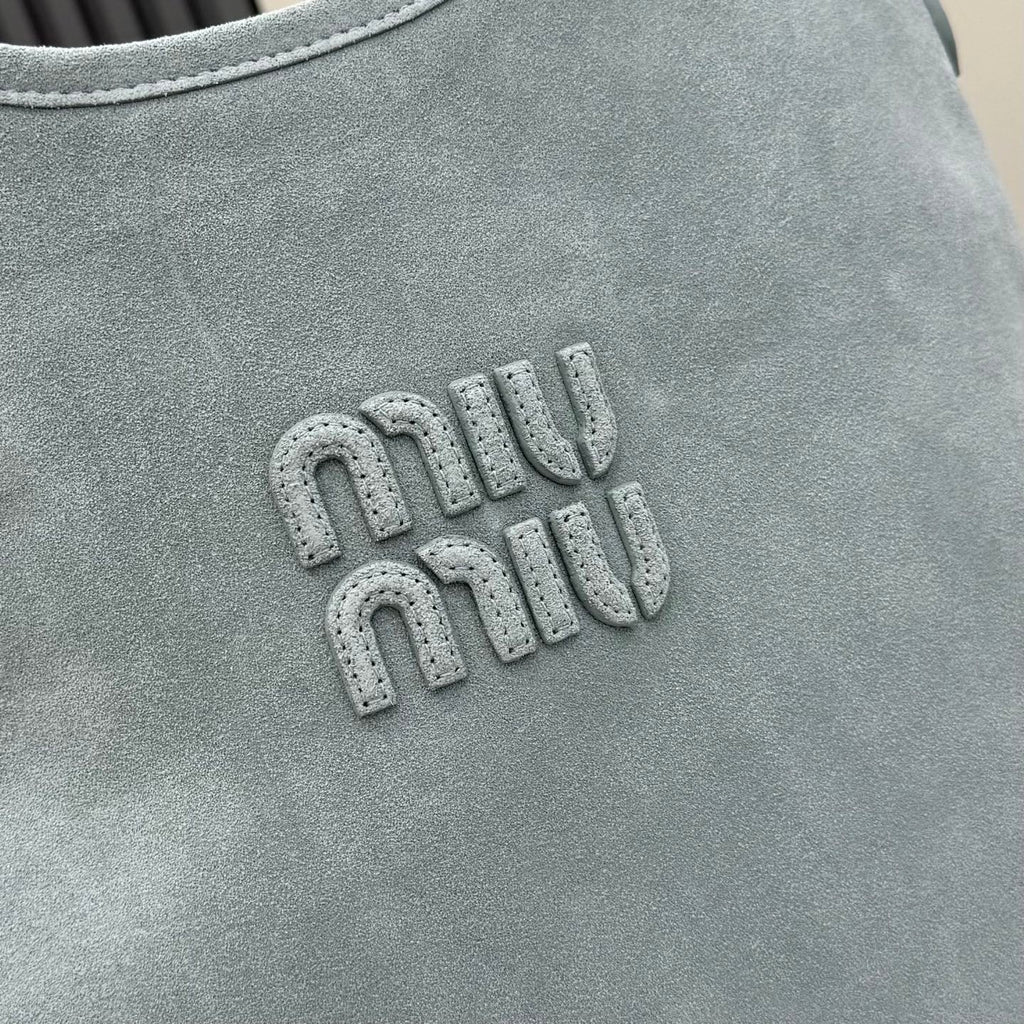 Gray Leather Tote Bag