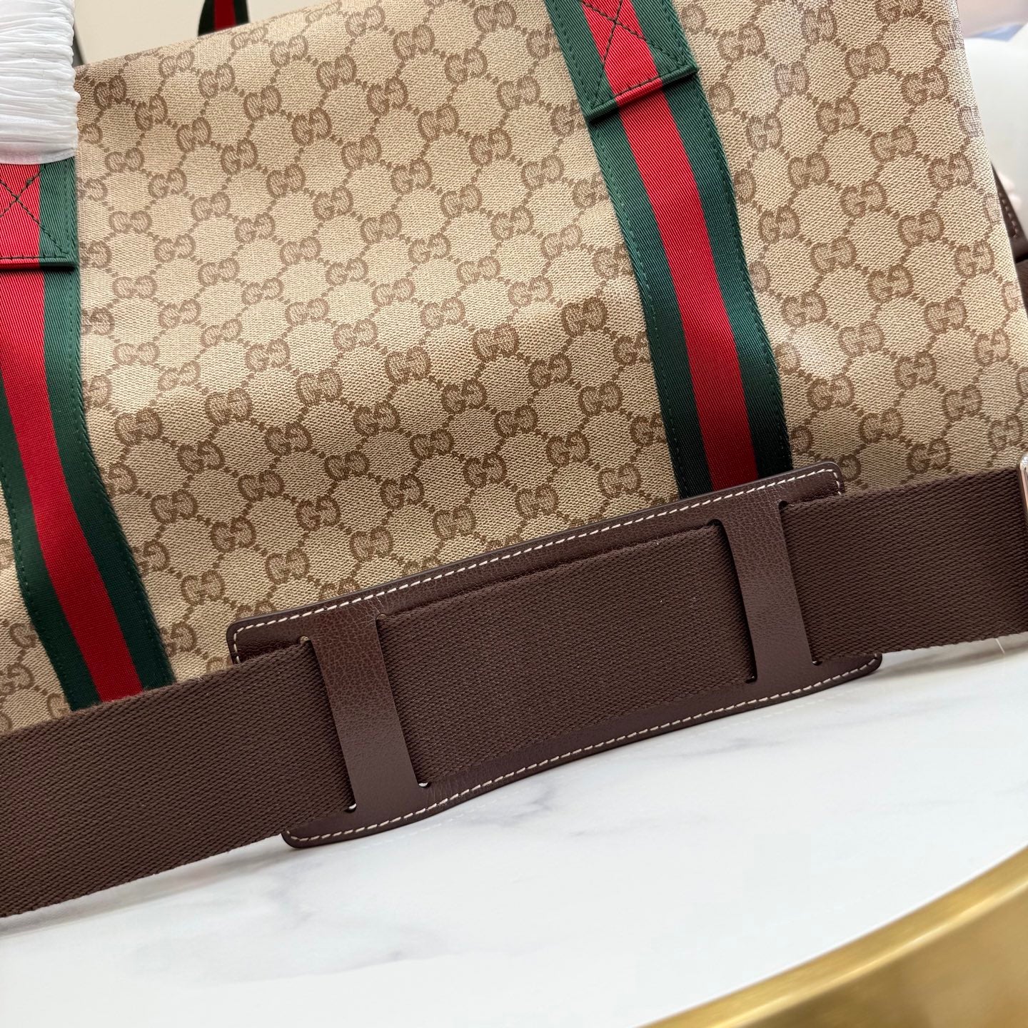 Gucci Brown Leather Crossbody Bag