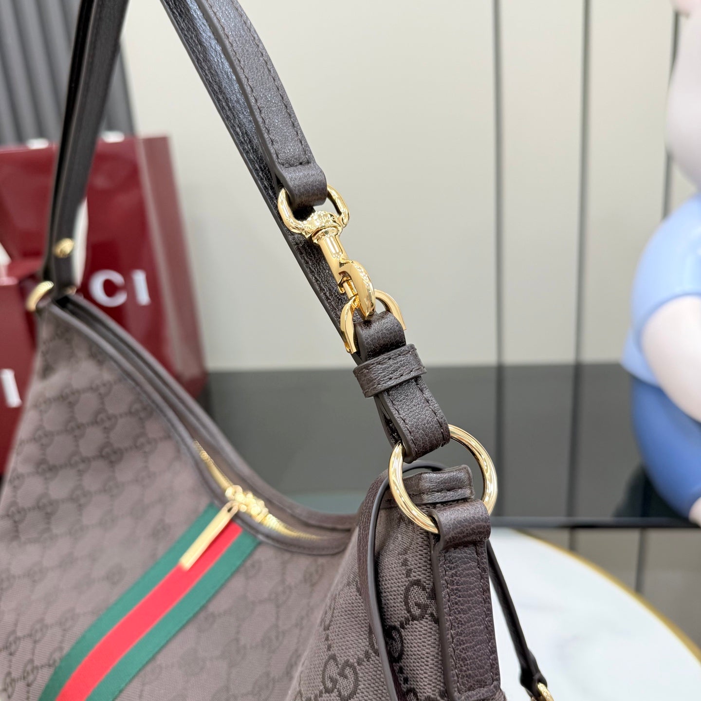 Gucci Brown Leather Shoulder Bag