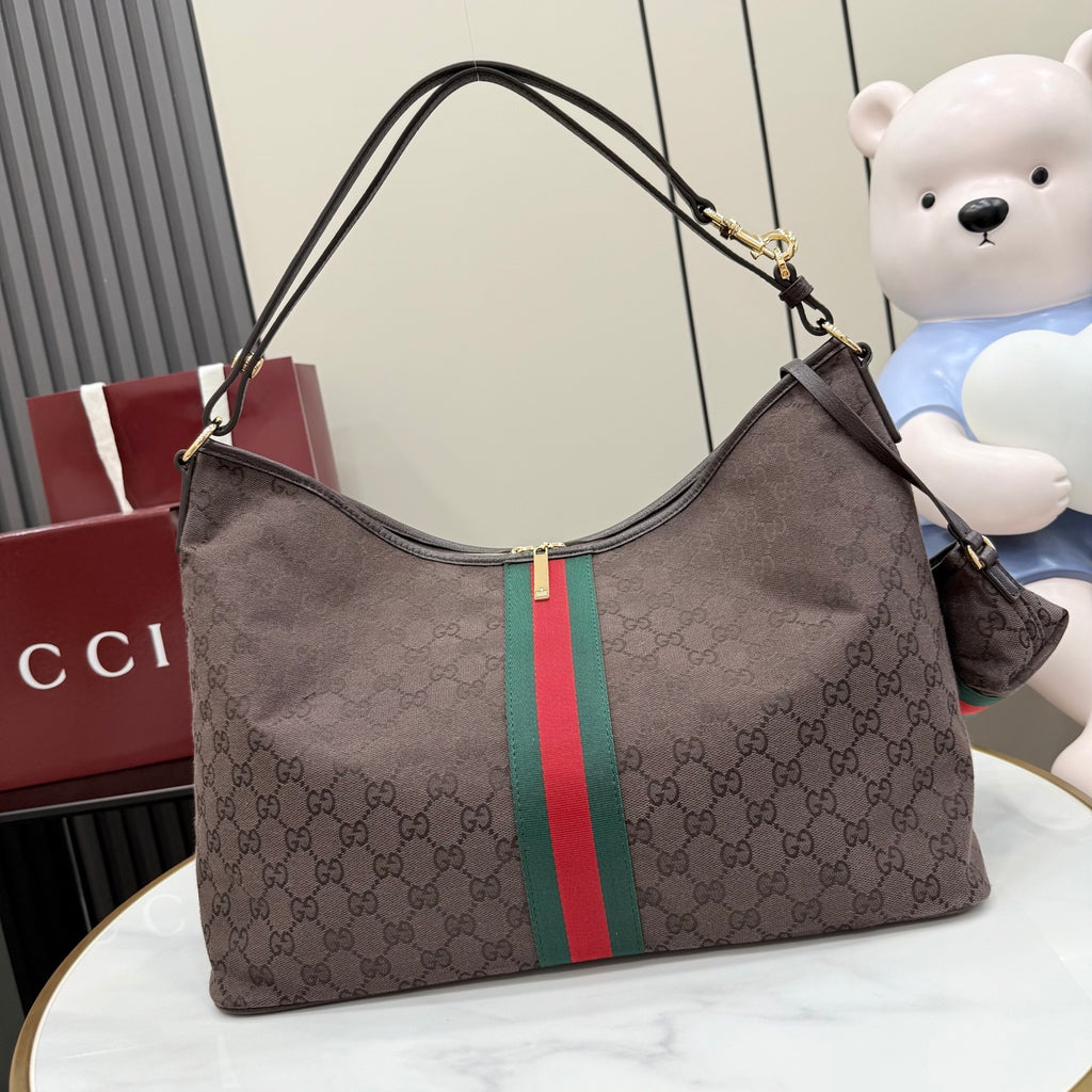 Gucci Brown Leather Shoulder Bag